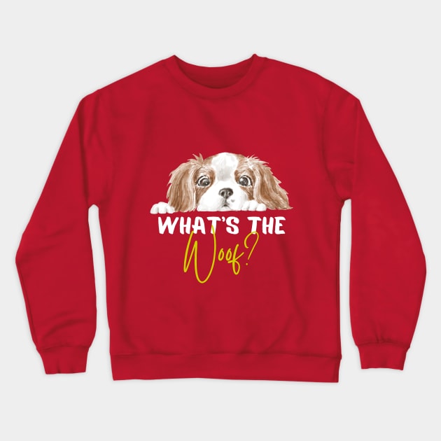 What's the woof? Crewneck Sweatshirt by WonkeyCreations